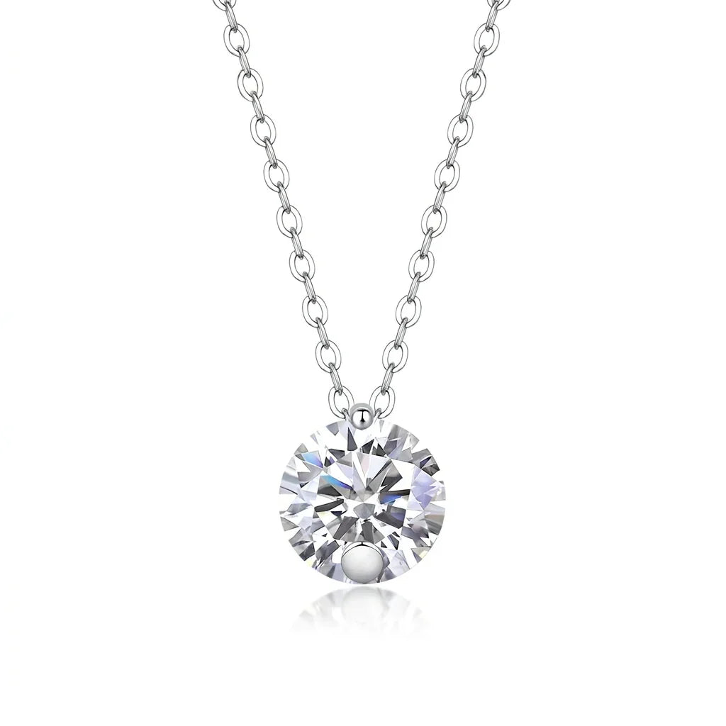 Luxury Jewelry Pendant Necklace S925 Silver Plated Platinum