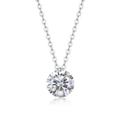 Luxury Jewelry Pendant Necklace S925 Silver Plated Platinum