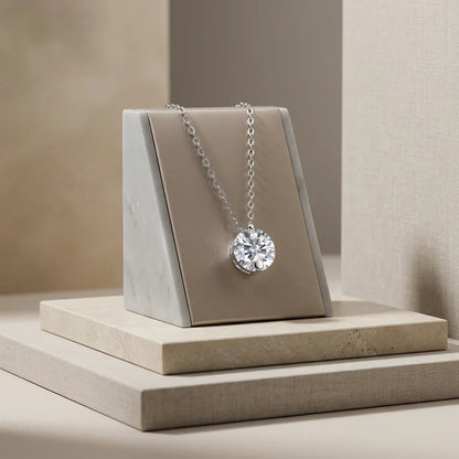 Luxury Jewelry Pendant Necklace S925 Silver Plated Platinum