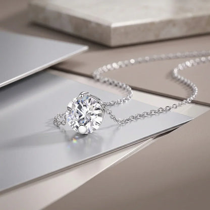 Luxury Jewelry Pendant Necklace S925 Silver Plated Platinum