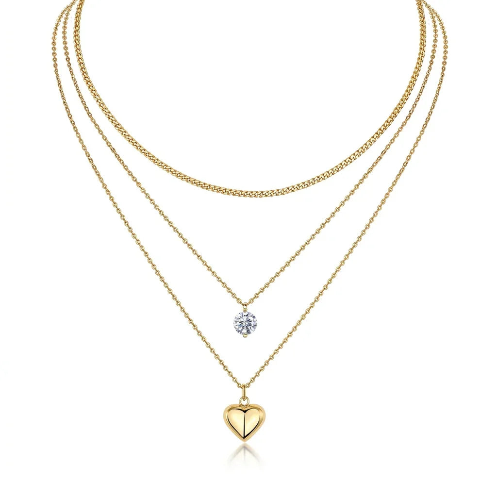 Necklace With Top-quality Moissanite, S925 Silver Electroplated With Gold