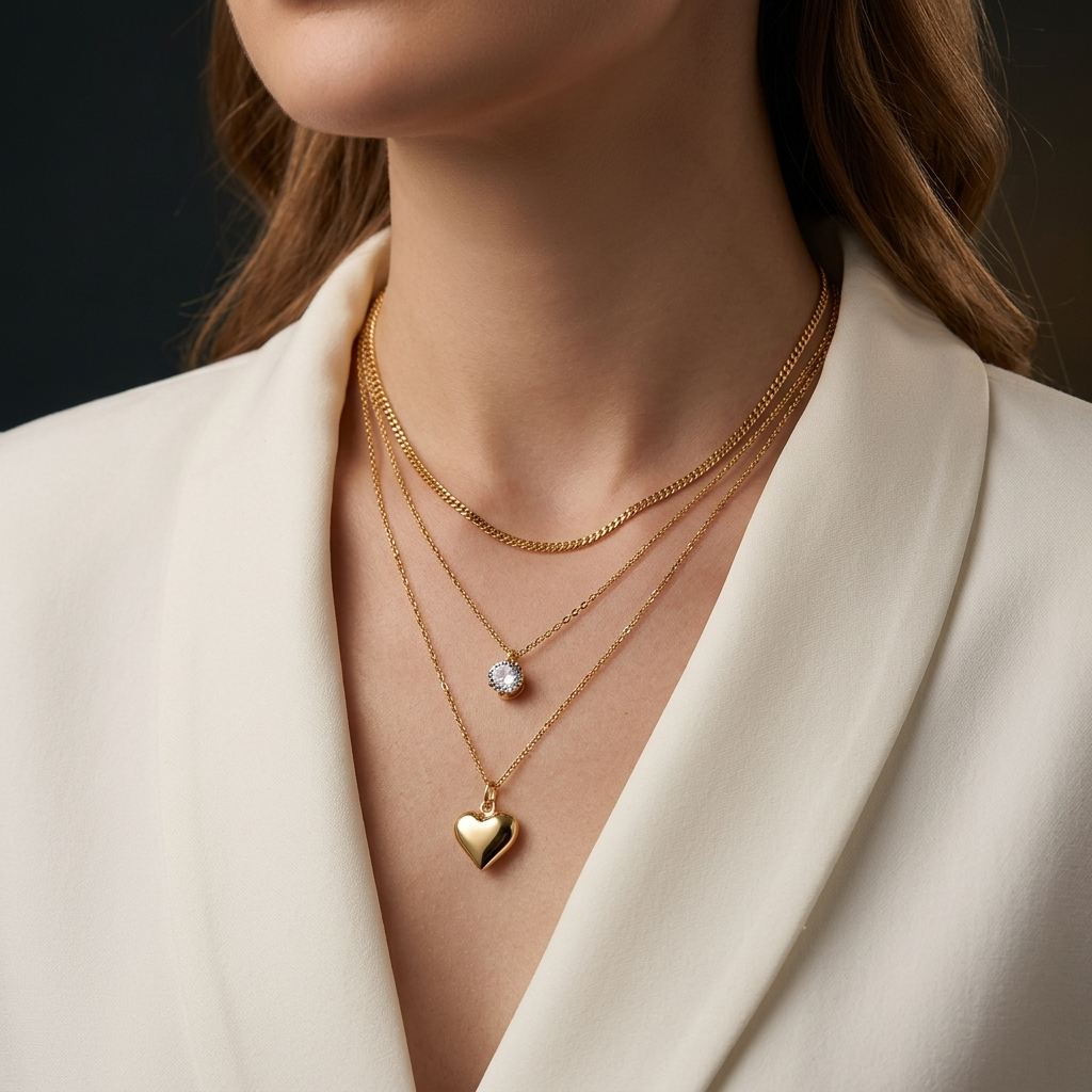Necklace With Top-quality Moissanite, S925 Silver Electroplated With Gold