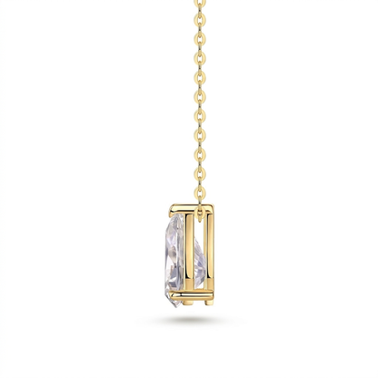 Necklace Set With Pear-shaped Moissanite S925 Sterling Silver Electroplated With Gold