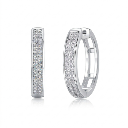 Earrings With Platinum-plated Stud Earrings Diamond  S925 sterling silver