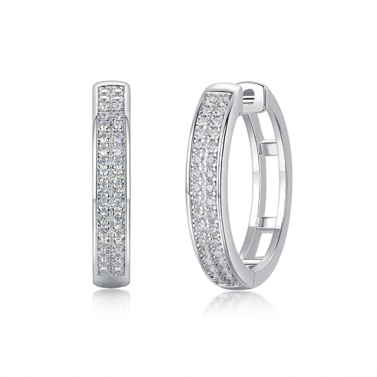 Earrings With Platinum-plated Stud Earrings Diamond  S925 sterling silver