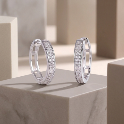 Earrings With Platinum-plated Stud Earrings Diamond  S925 sterling silver