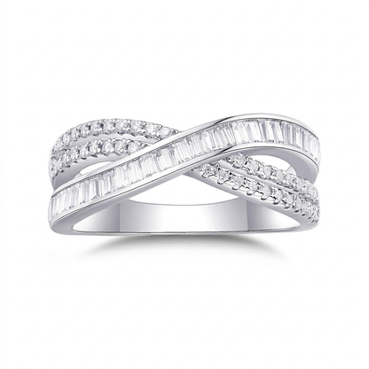 Ring Moissanite S925 Silver And Platinum-plated Diamond-like sparkle