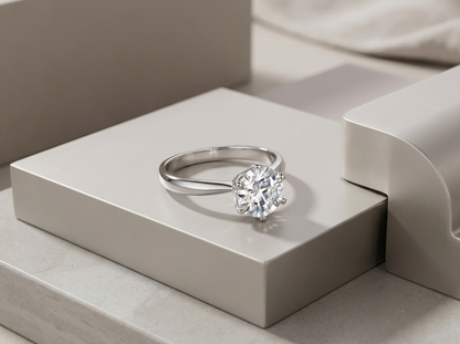 Ring. Diamond Pen S925 Silver And Platinum-plated