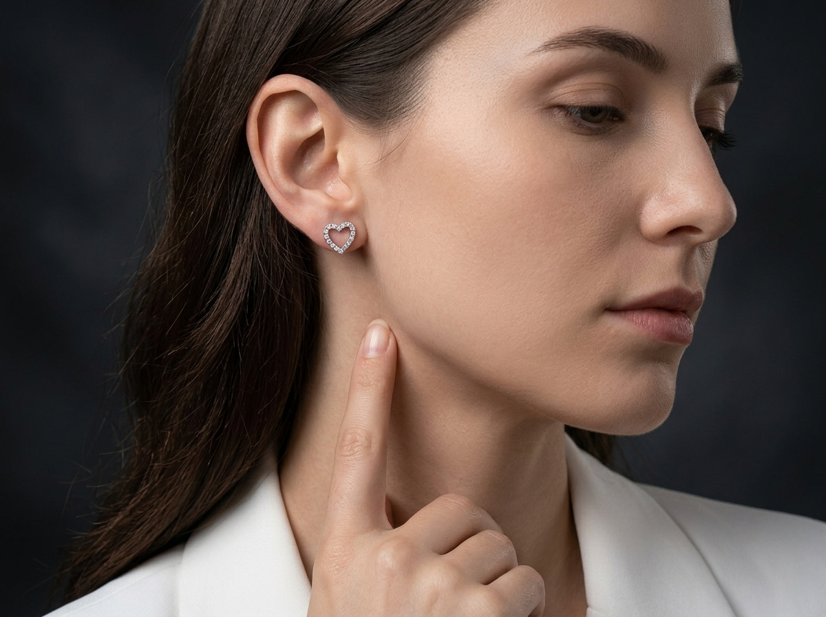 Earrings Fashion Light Luxury Jewelry Silver Stud S925 Silver Plated Platinum