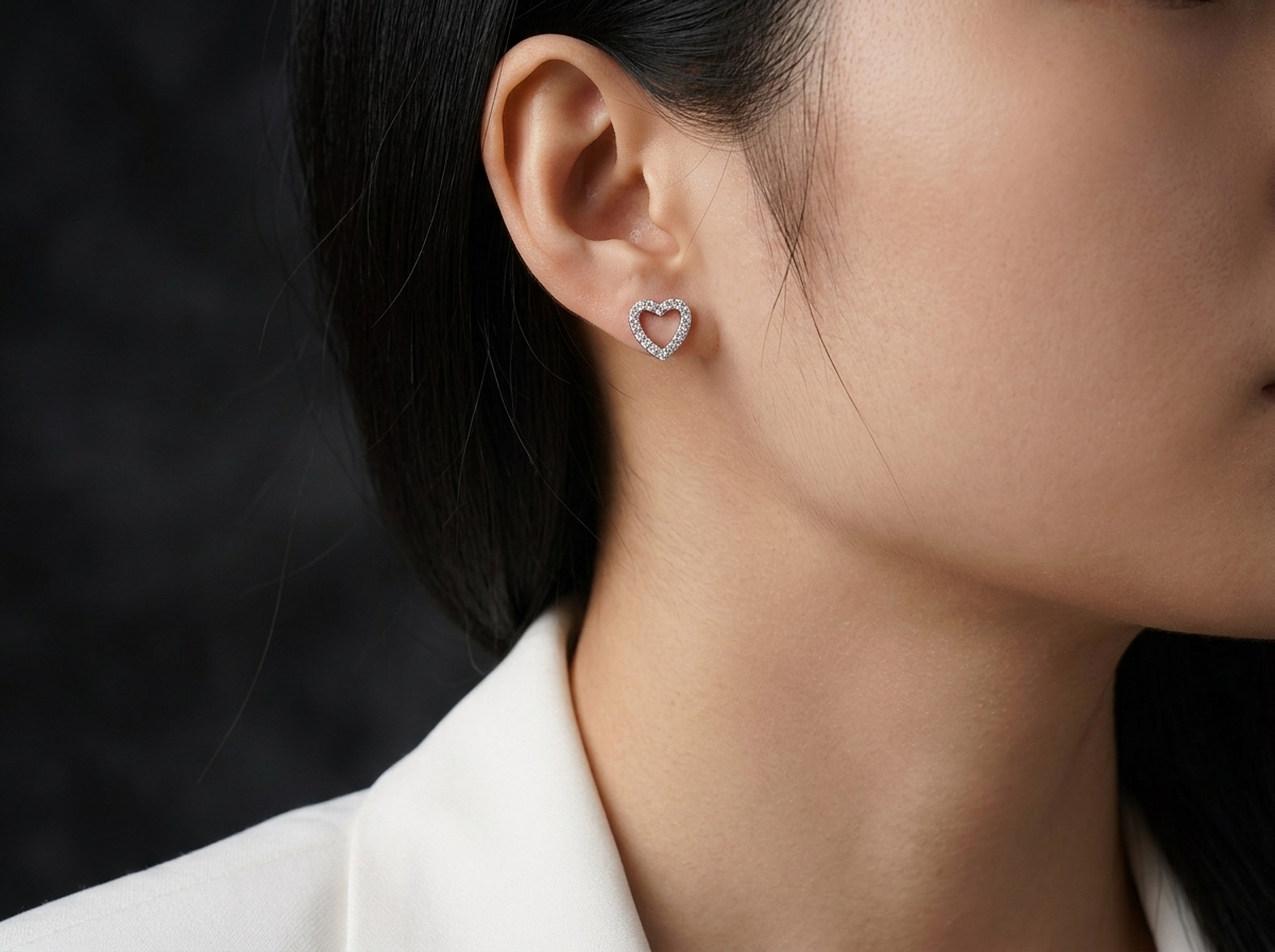 Earrings Fashion Light Luxury Jewelry Silver Stud S925 Silver Plated Platinum