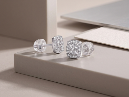 Earrings Moissanite S925 Silver And Platinum-plated Stud Earrings Diamond Pen