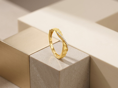 Ring Minimalist Jewelry  S925 sterling  Set Features Silver Pieces Electroplated With Gold.