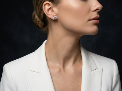 Earring Top-quality Morganite Weighing 0.5-2 Carats, Made Of S925 Silver