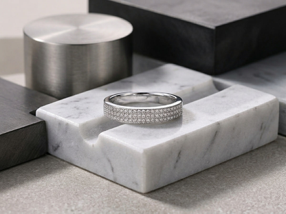 Ring Dancing Gracefully Top-quality Moissanite S925 Silver And Platinum-plated Diamond.