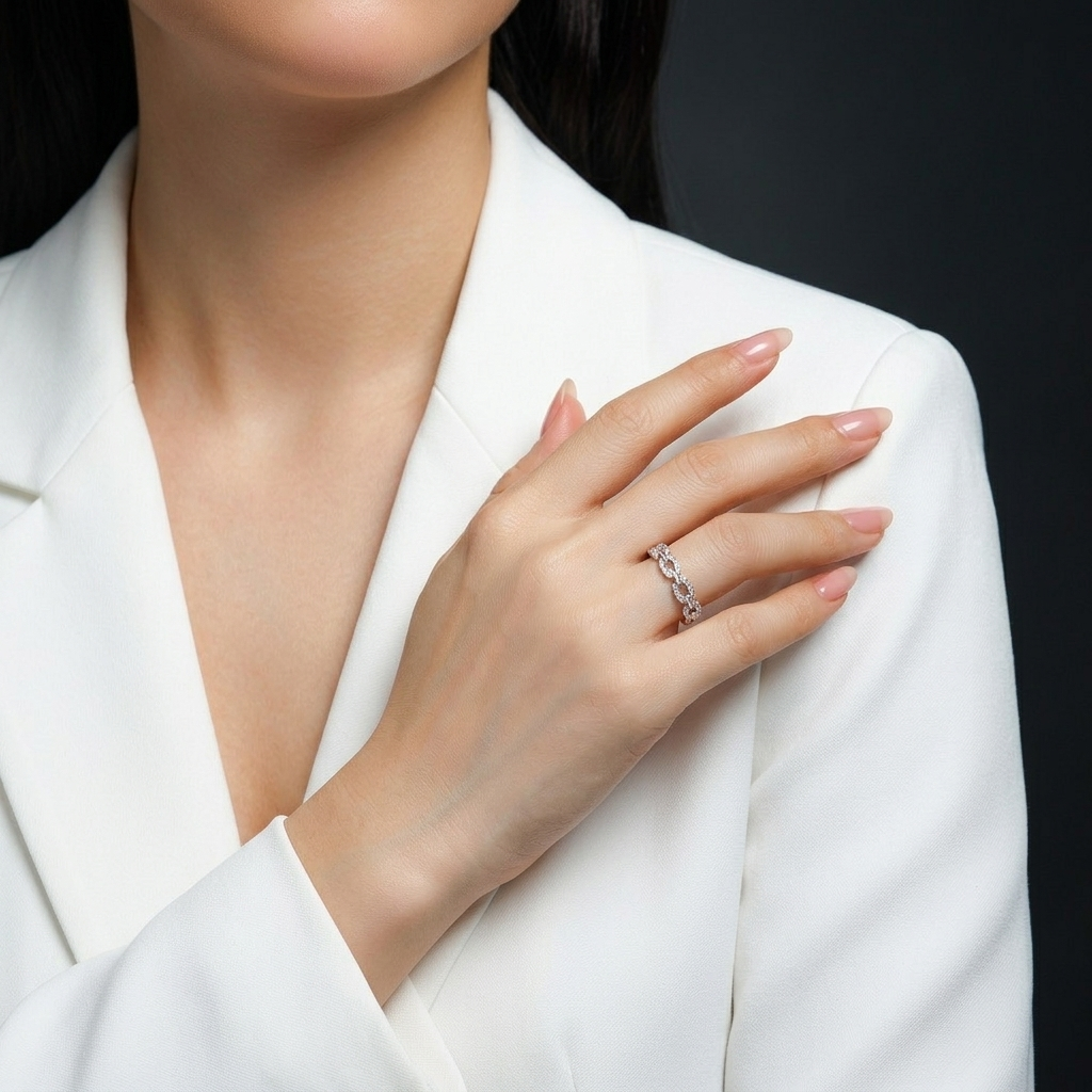 Ring Top-quality Moissanite S925 Silver And Platinum-plated Diamond