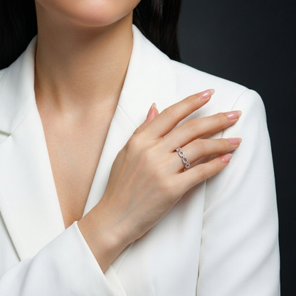 Ring Top-quality Moissanite S925 Silver And Platinum-plated Diamond