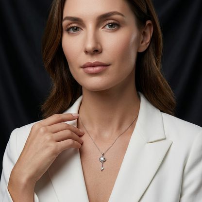 Necklace  Luxury Trend Jewelry Pendant Is Made Of S925 Silver Electroplated With Platinum