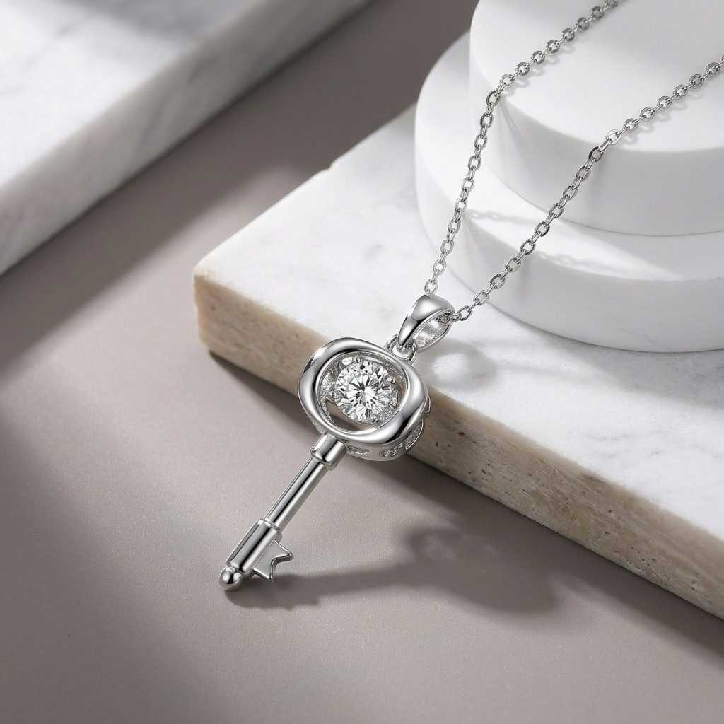 Necklace  Luxury Trend Jewelry Pendant Is Made Of S925 Silver Electroplated With Platinum