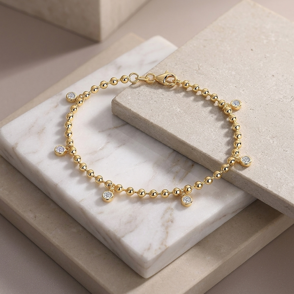 Bracelet Moissanite Luxury Trend Jewelry Silver Is S925 Silver 18K Italian gold plating
