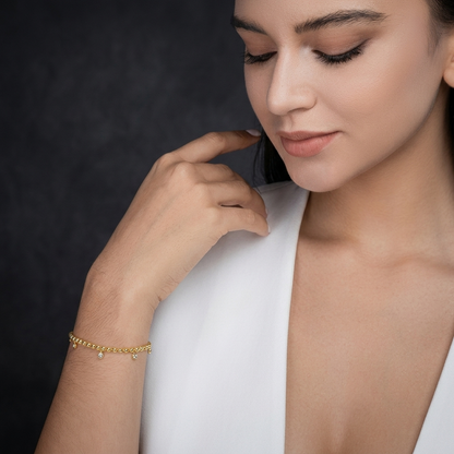 Bracelet Moissanite Luxury Trend Jewelry Silver Is S925 Silver 18K Italian gold plating