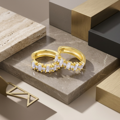 Earrings Luxury Jewelry Silver Stud Earrings S925 Silver Electroplated Gold