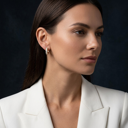 Earrings Luxury Jewelry Silver Stud Earrings S925 Silver Electroplated Gold