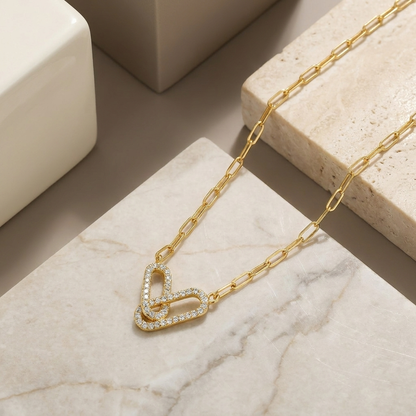 Interlocking Necklace S925 Sterling Silver Niche High-End
