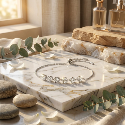 Bracelet Luxury Bracelet And Bracelet Set With Top-quality Moissanite, S925 Silver-plated Platinum