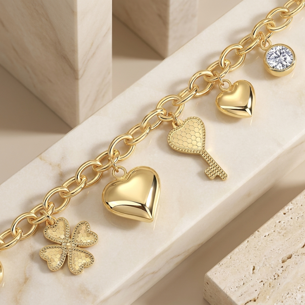 Luxury Trend Jewelry Silver Bracelet Moissanite, S925 Silver Electroplated With Gold