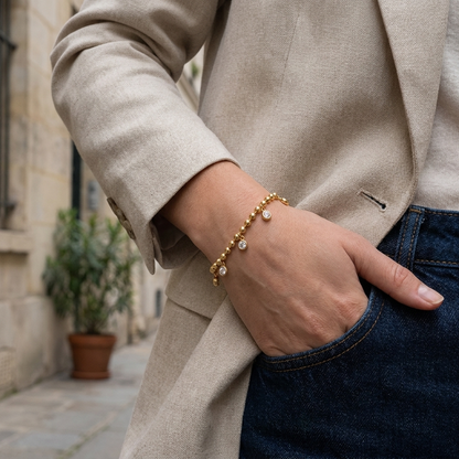 Bracelet Moissanite Luxury Trend Jewelry Silver Is S925 Silver 18K Italian gold plating