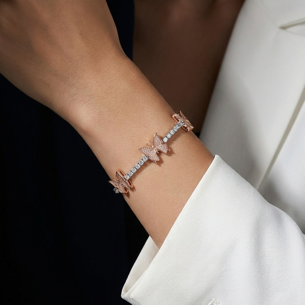 Luxury Platinum-Plated S925 Silver Bracelet with Premium Moissanite