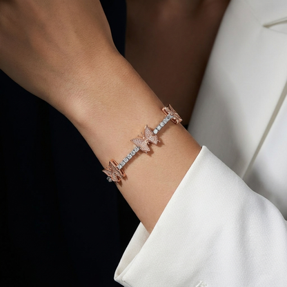 Luxury Platinum-Plated S925 Silver Bracelet with Premium Moissanite