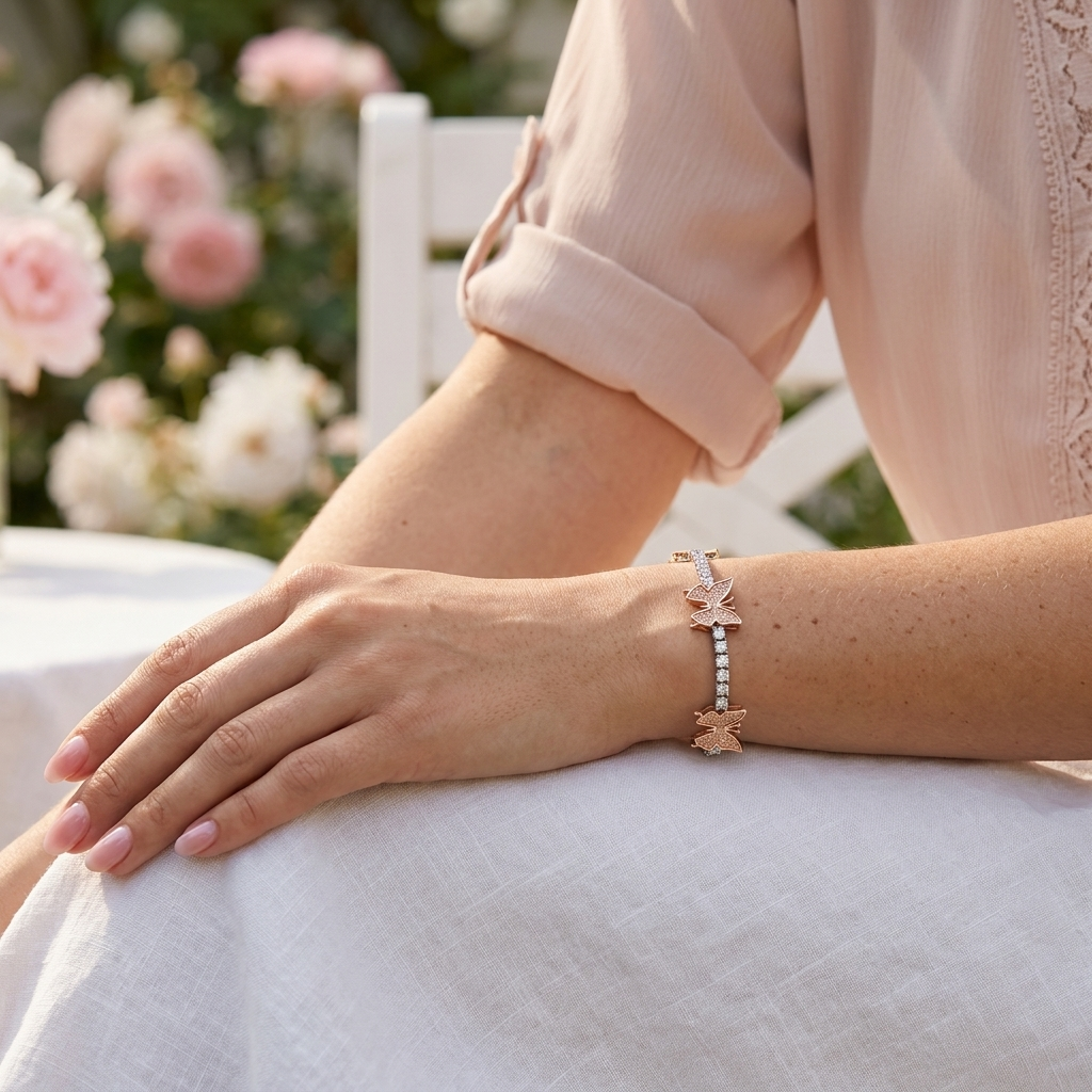 Luxury Platinum-Plated S925 Silver Bracelet with Premium Moissanite
