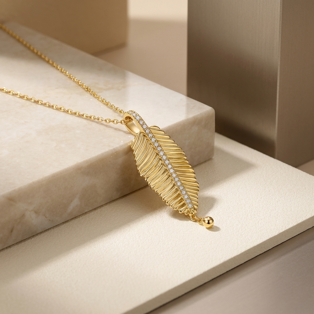 Starlight Luxury Moissanite Pendant Necklace – Gold-Plated S925 Sterling Silver
