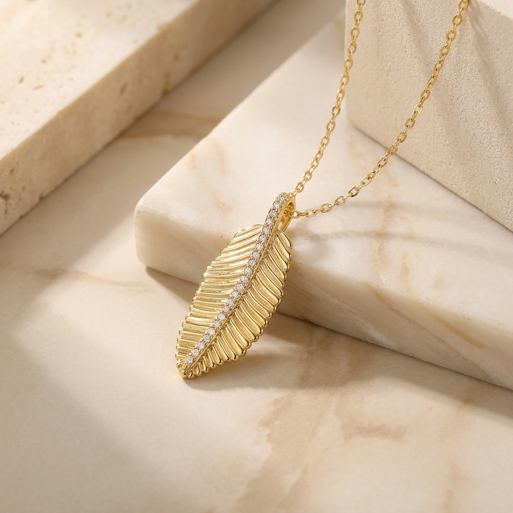 Starlight Luxury Moissanite Pendant Necklace – Gold-Plated S925 Sterling Silver