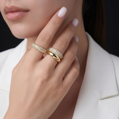 Luxury Ring Gold-Plated S925 Sterling Silver Moissanite Jewelry