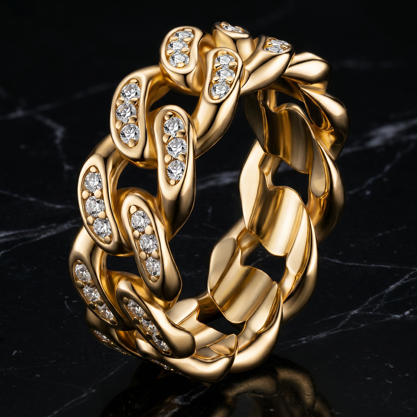 Gold-Plated S925 Sterling Silver Jewelry Set with Top-Quality Moissanite