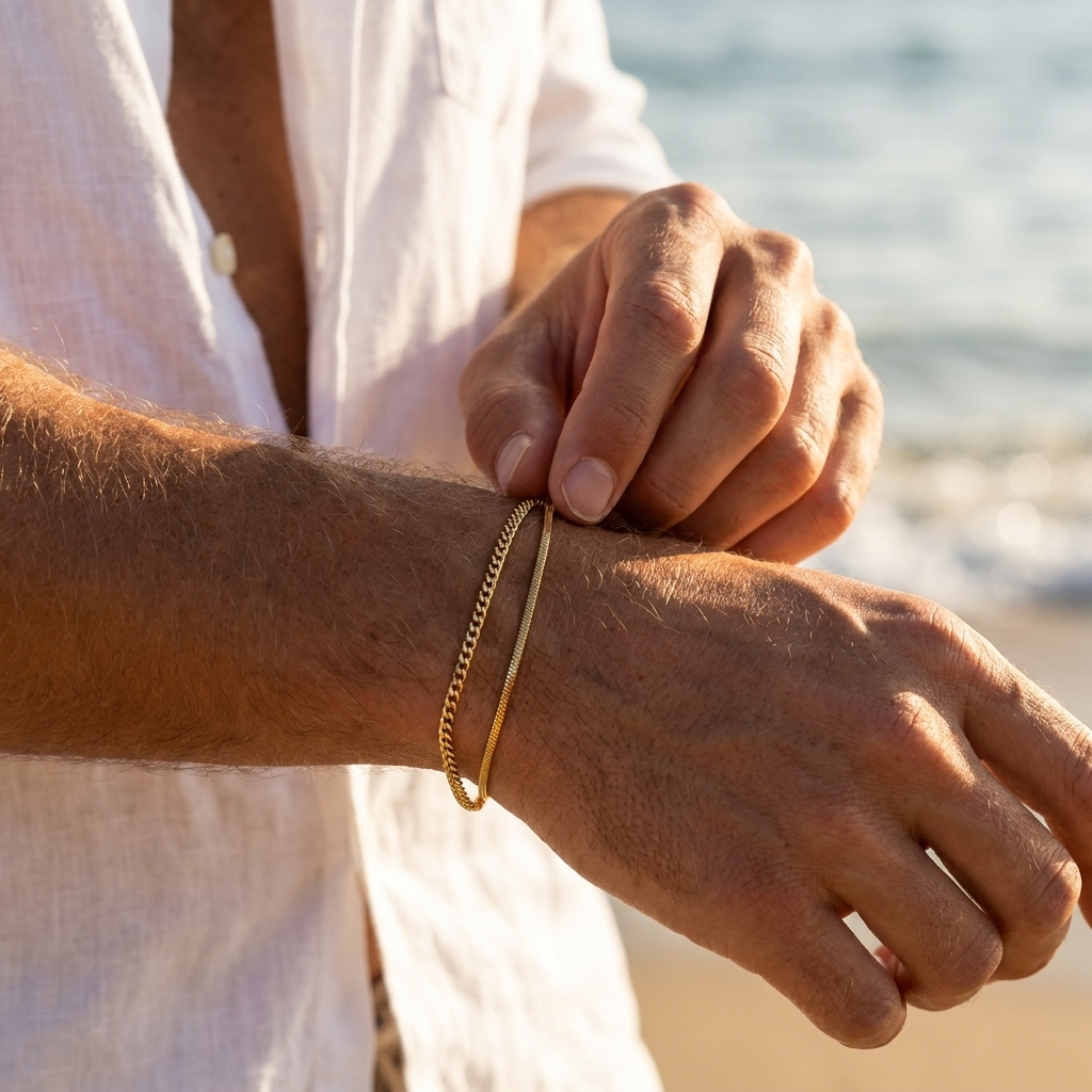 Double-Layer Men's Bracelet – 925 Sterling Silver