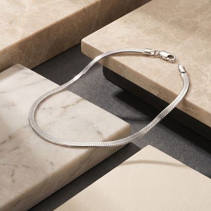 Men's Octagonal Snake Chain Bracelet – 925 Sterling Silver