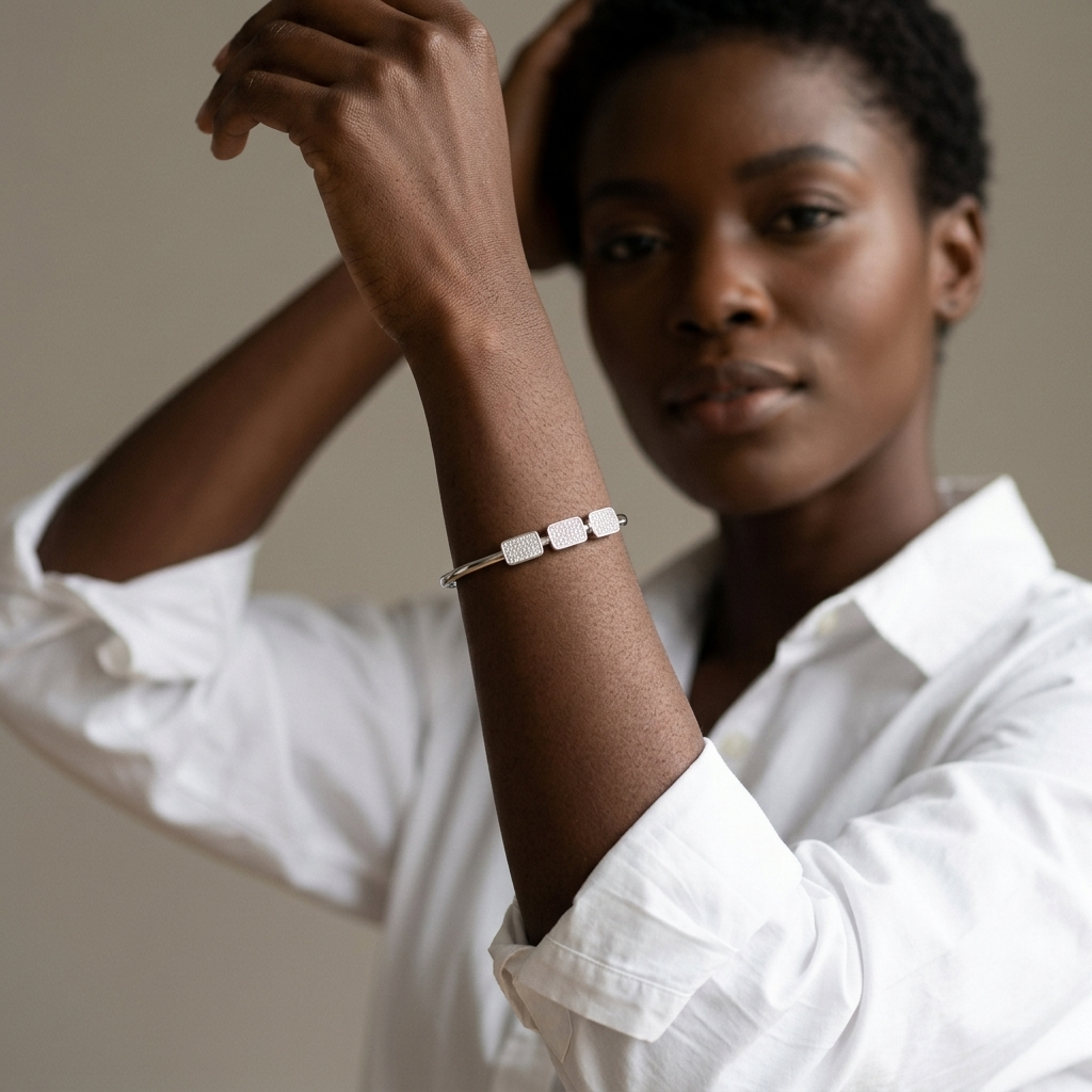 Bracelet Featuring Top-quality Moissanite, Made Of S925 Silver