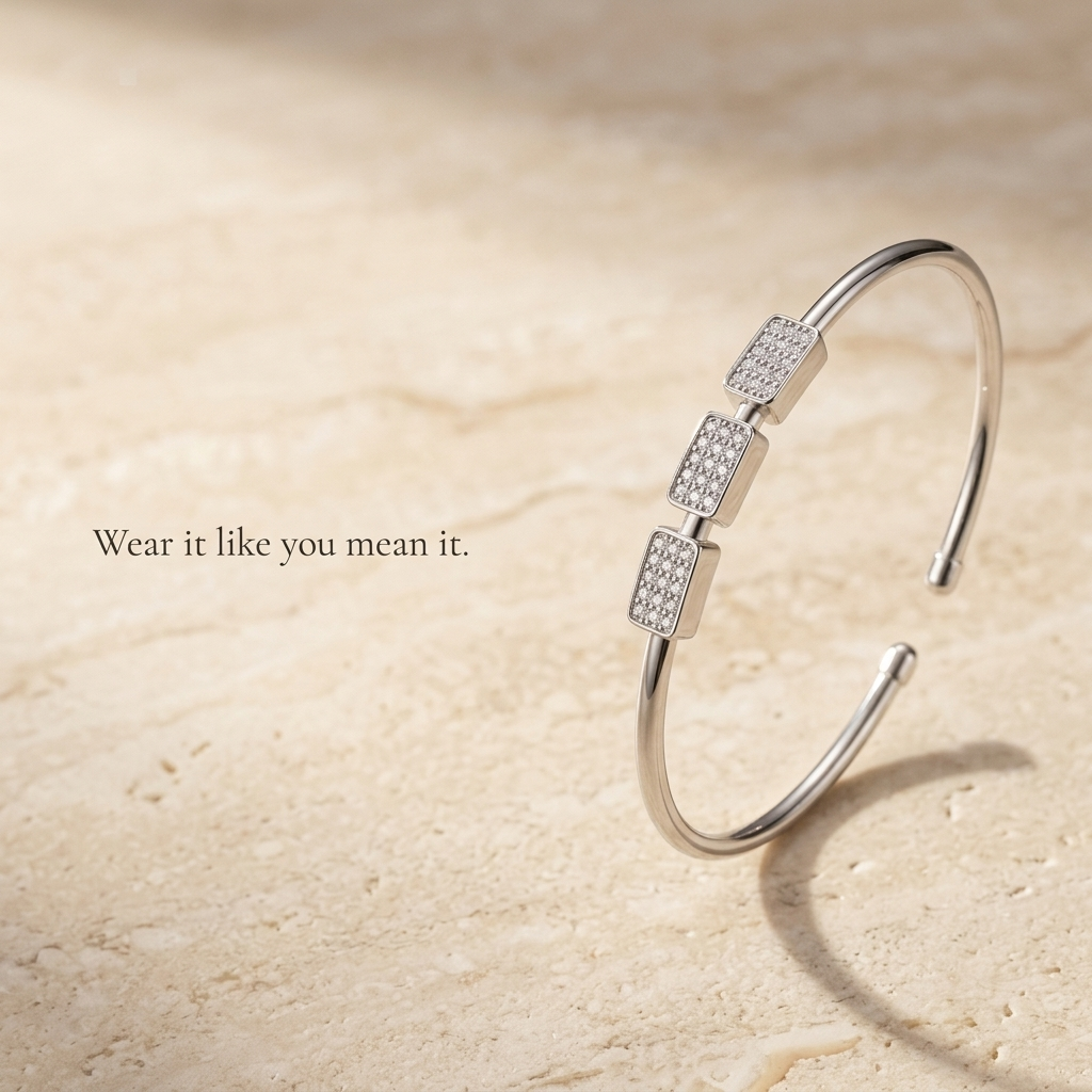 Bracelet Featuring Top-quality Moissanite, Made Of S925 Silver