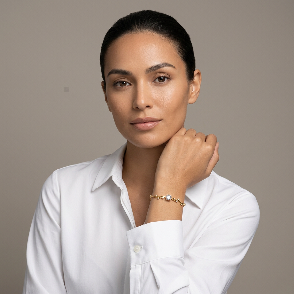 Velara Milano vine branch bracelet fashion model studio shoot