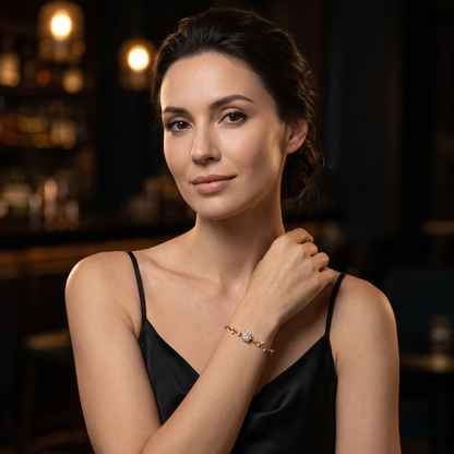 Velara Milano vine branch bracelet evening night luxury bar setting