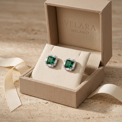 S925 Sterling Silver Octagon Gemstone Stud Earrings – Ruby, Sapphire & Emerald