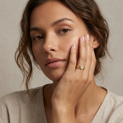 Velara Milano heart link ring, studio fashion