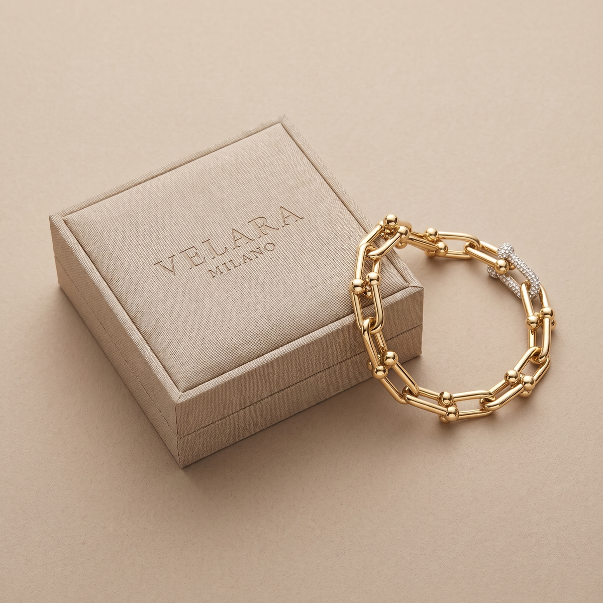S925 Sterling Silver U-Shaped Bracelet for Women – 18K Rose Gold